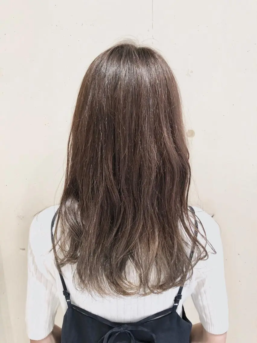ミディアム カラー パーマ ヘアアレンジ ベージュカラー ブリーチ ケアブリーチ ケアカラー 透明感カラー 【ツヤ髪美容師】 ツダケイスケのヘアスタイル