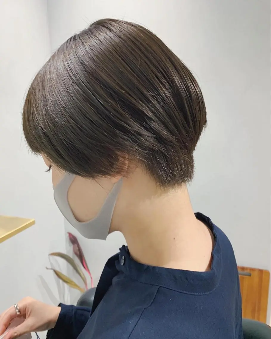 ショート ボブパーマコテ巻き風 パーマNo1深江秀平のヘアスタイル