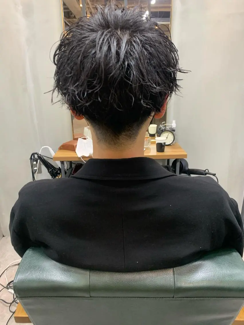 ショート パーマ メンズ カット パーマ 【S.BROOM】 店長　西川徹のヘアスタイル