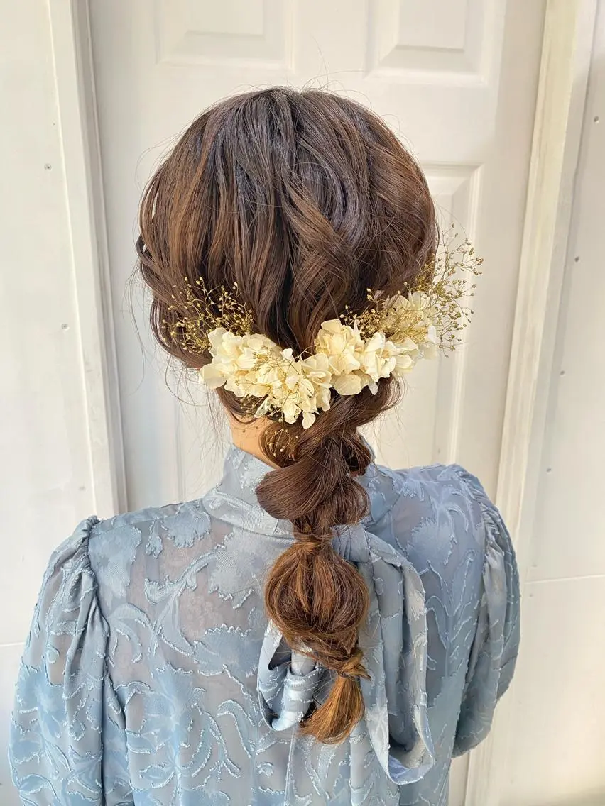 ヘアアレンジ 結婚式・ブライダル ヘアセット uros.中目黒 moekaのヘアスタイル