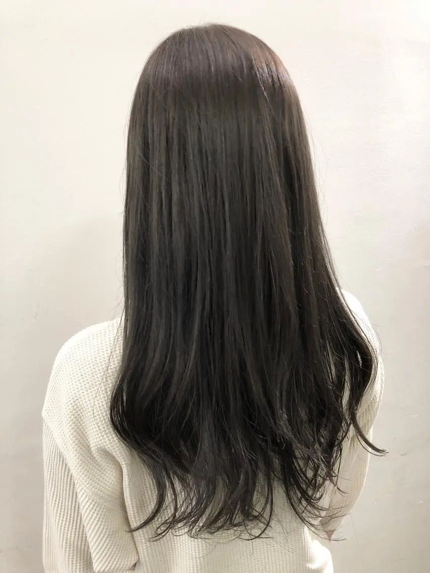 ロング カット 縮毛矯正 トリートメント brace今里店店長 加井直樹のヘアスタイル