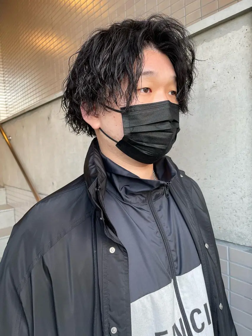 パーマ メンズ カット パーマ 大阪メンズ 美容師井上智博のヘアスタイル