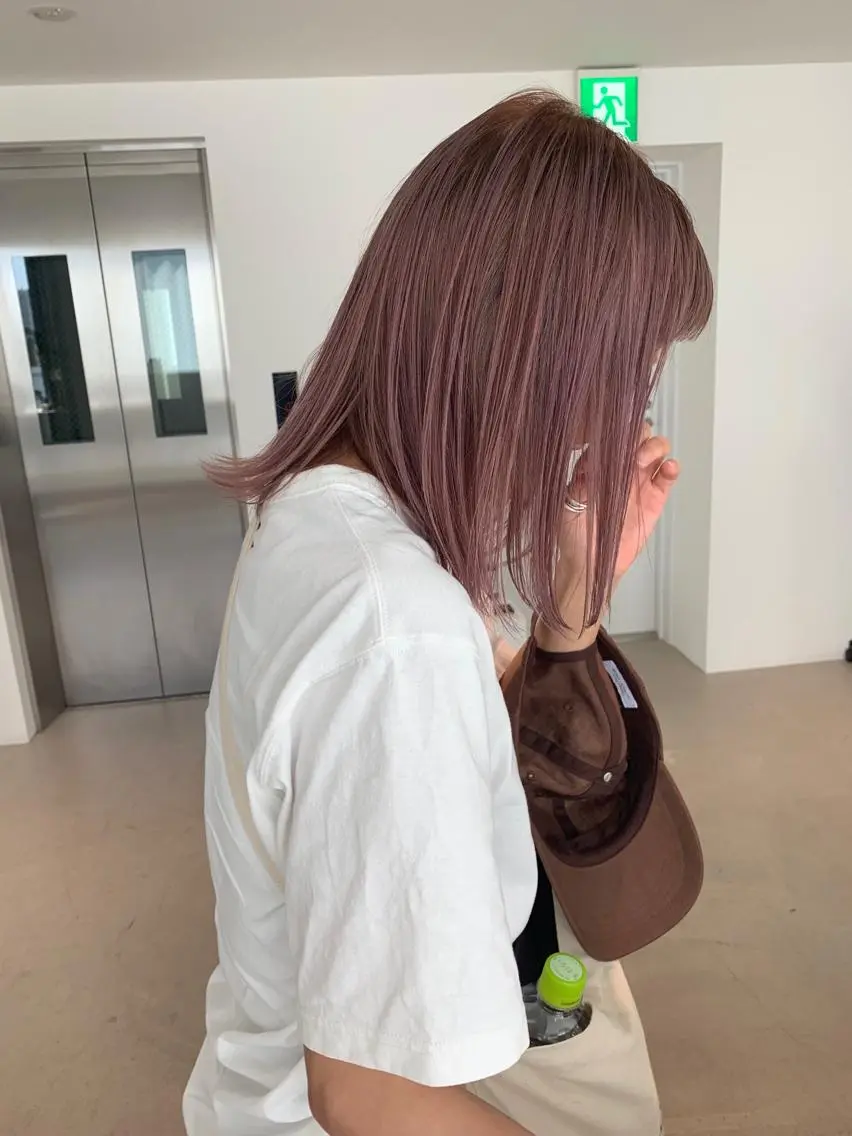 ミディアム カラー ブリーチ パープルカラー ヘアカラー 似合わせcut 🔥yutakaのヘアスタイル