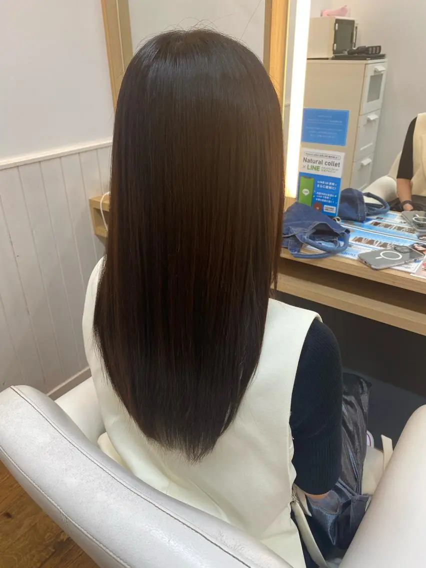 ロング 髪質改善 縮毛矯正 韓国ヘア sasugaのヘアスタイル