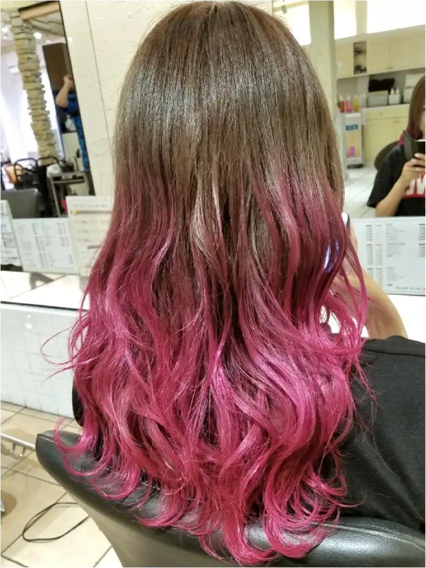 カラー ヘアアレンジ グラデーションカラー ピンクカラー 【髪質改善美容師】t occa茨木篠原健太のヘアスタイル