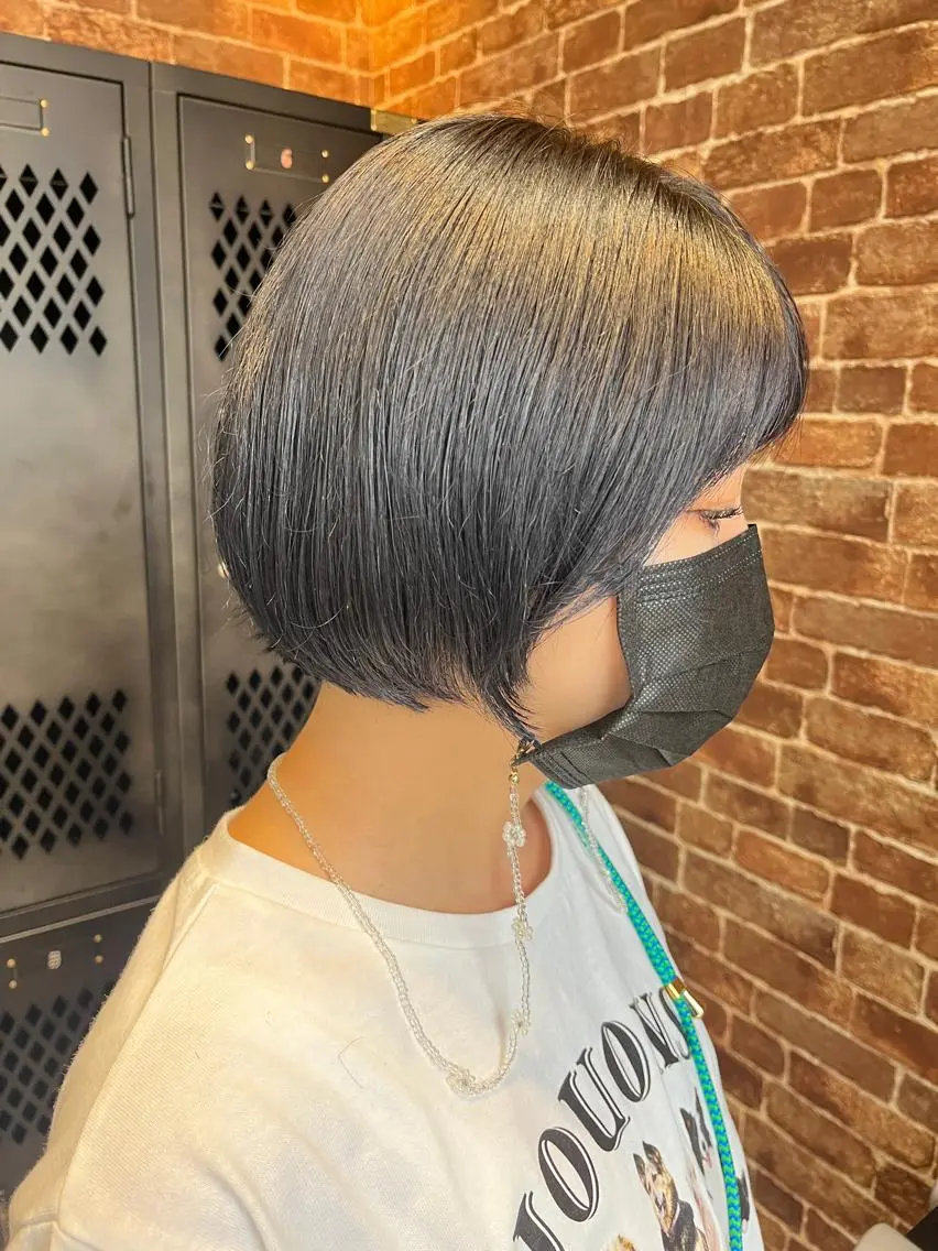 ショート カラー パーマ ヘアアレンジ メンズ キッズ ネイル マツエク・マツパ アイブロウ メンズパーマ ブラウンカラー ケアカラー 透明感カラー ピンクカラー 久木原 ゆりのヘアスタイル