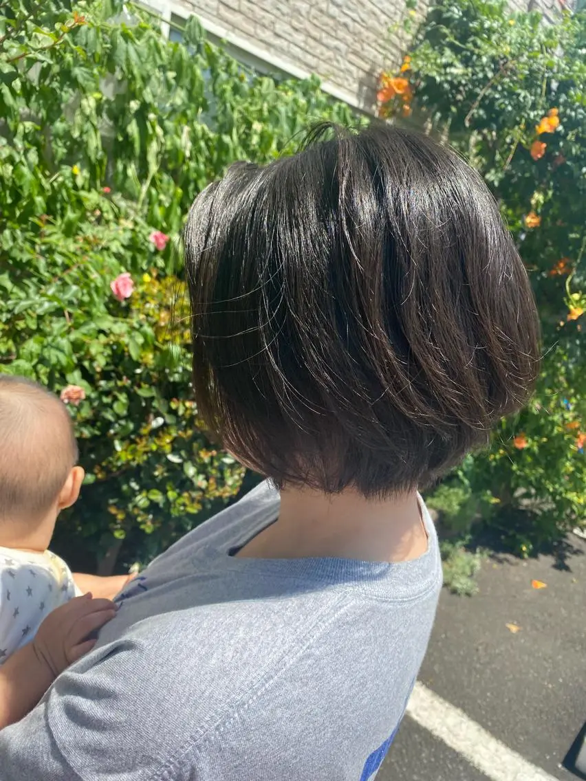 ショート 縮毛矯正 永沼 真依のヘアスタイル