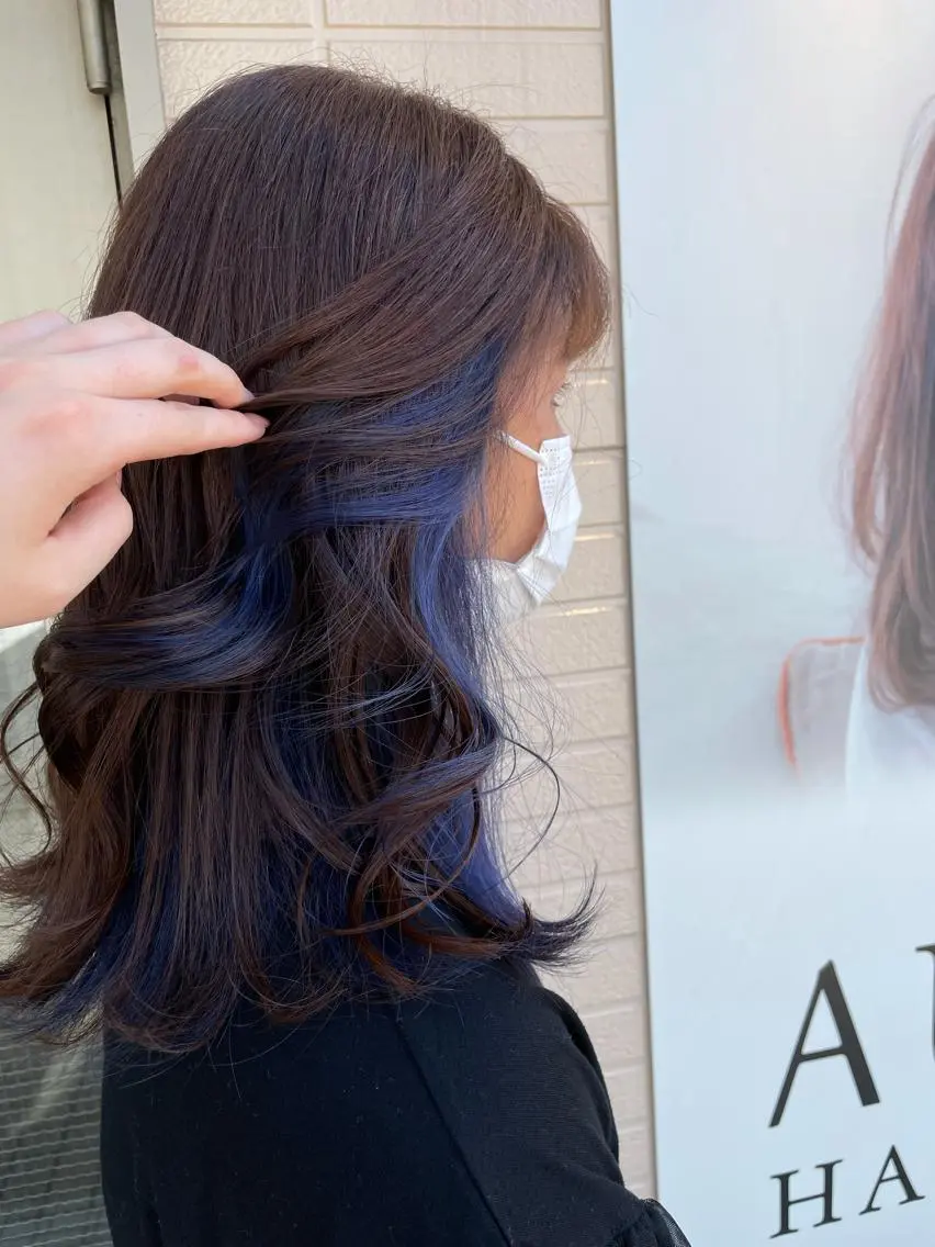 セミロング 🫧透明感カラー🫧 美髪矯正🫧チサトのヘアスタイル