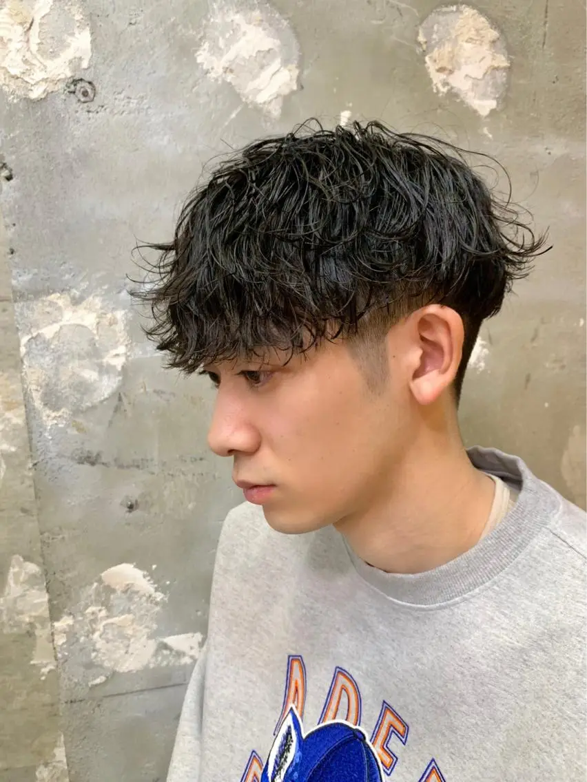 ショート パーマ メンズ メンズパーマ 波巻きパーマ tension 【テンション】のヘアスタイル