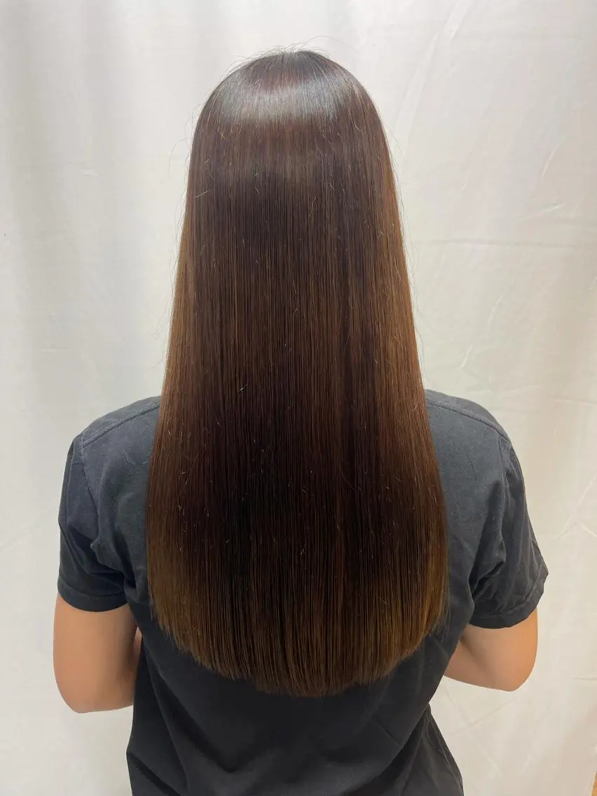 ロング パーマ カット 縮毛矯正 トリートメント 髪質改善/縮毛矯正 /レイヤーカット岡部のヘアスタイル