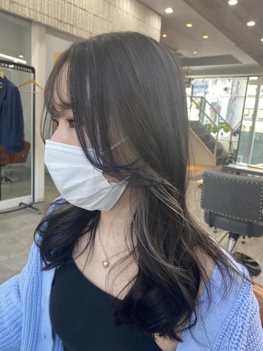 セミロング カット ヘアカラー 韓国美容室出身 🌹Sana/梅田のヘアスタイル