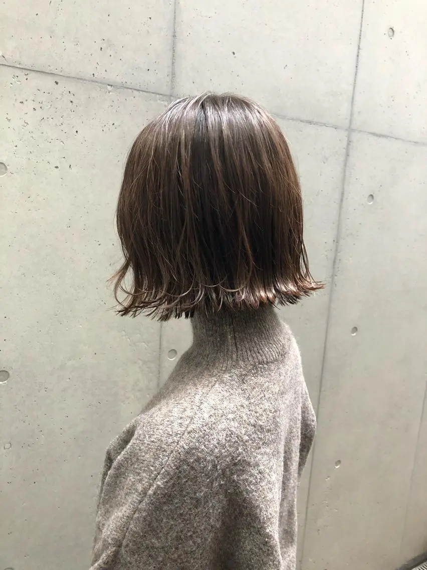 ショート カット ロングパーマ木村 ボブパーマのヘアスタイル