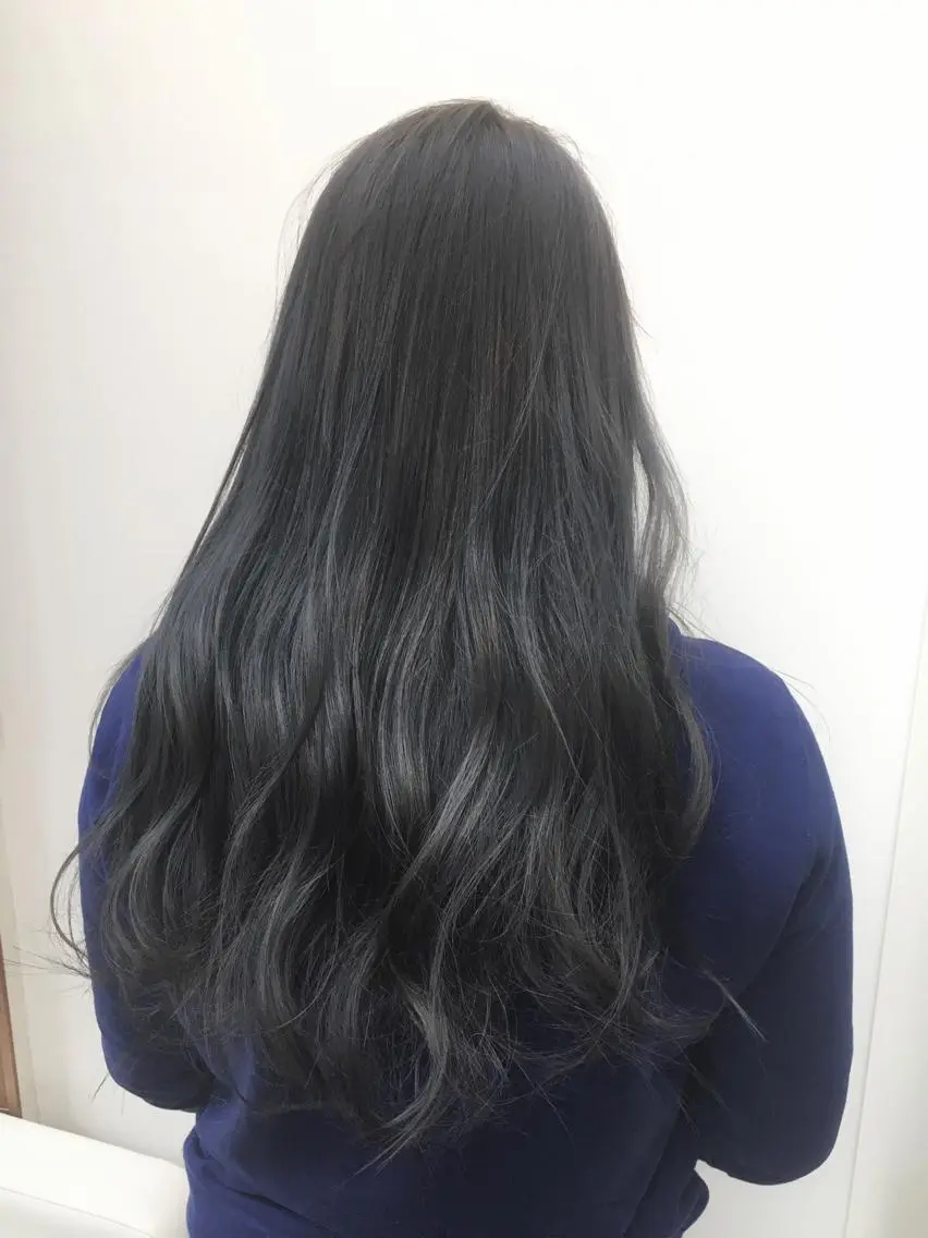 ロング ハイライト ヘアカラー トリートメント ナチュラルスタイル/ 透明感カラー/比嘉のヘアスタイル