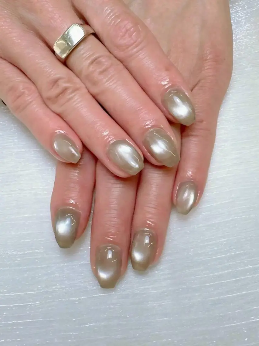 ネイル ジェルネイル マグネットネイル 持ち込み オフィスネイル パラジェル ハンドネイル Mihana Nails.*♡のネイルデザイン