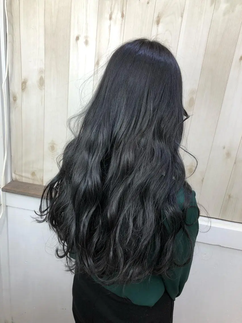 ロング カラー ブルーカラー ネイビーカラー ヘアカラー PSY(サイ)池袋 金田尚久🎨のヘアスタイル