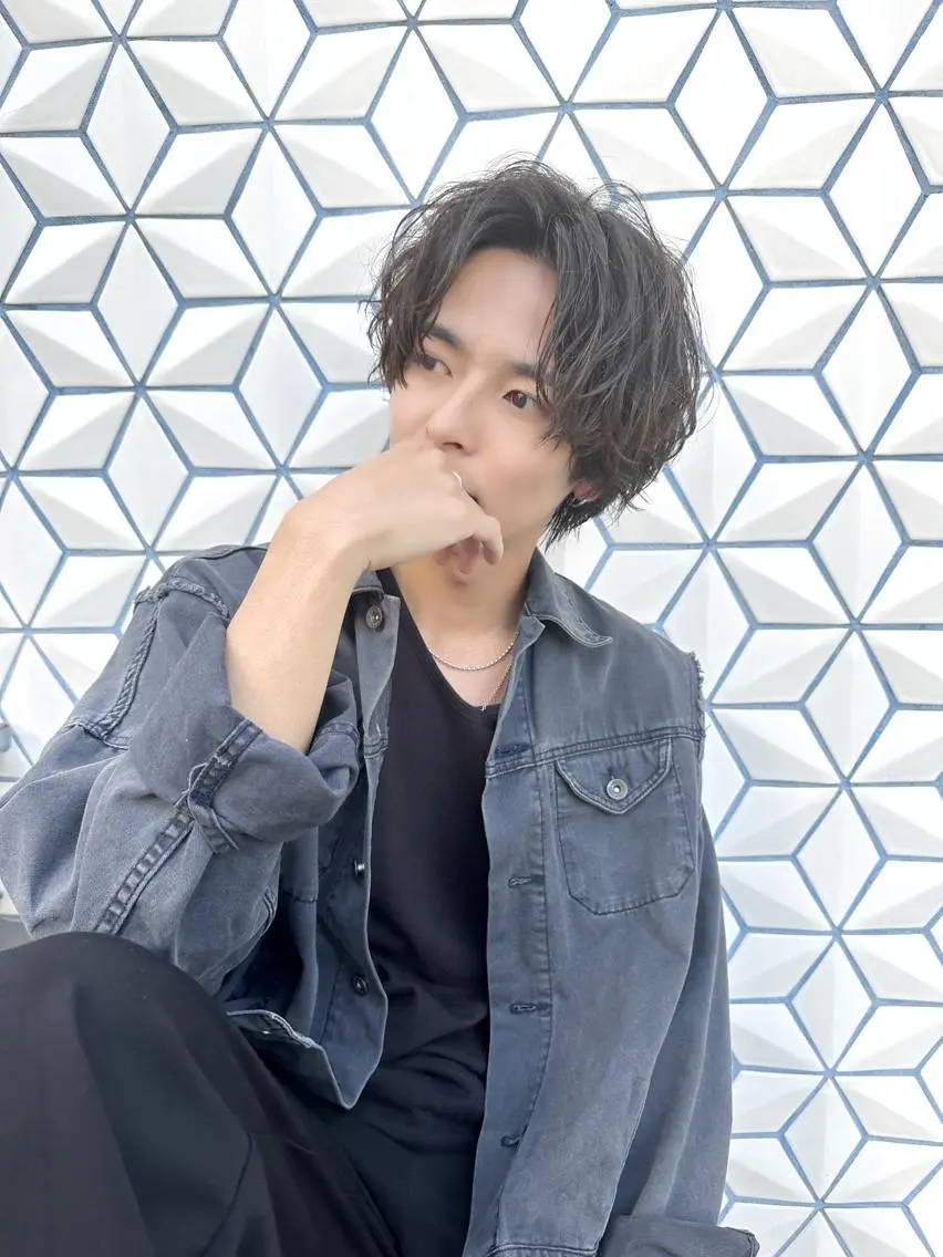 ショート カラー パーマ メンズ 【メンズサロン】 BLUCK 横浜のヘアスタイル
