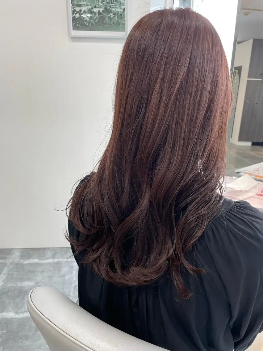 セミロング カラー カット ヘアカラー トリートメント 平 ちひろのヘアスタイル
