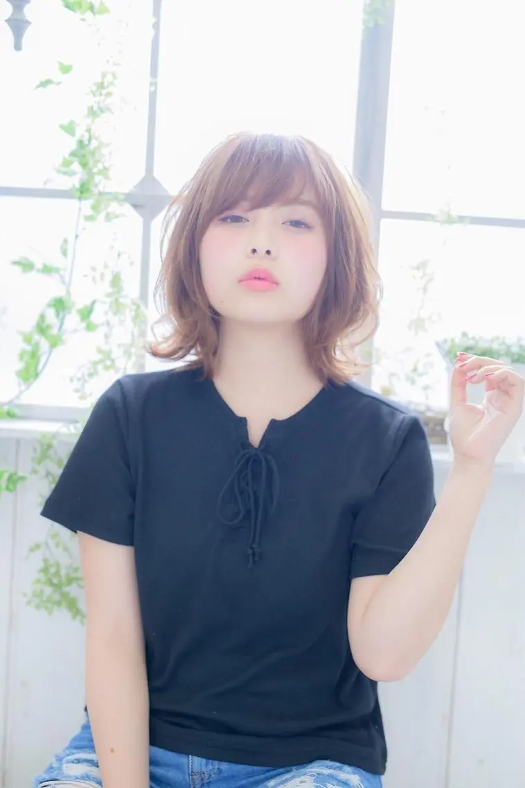 ショート カラー パーマ ヘアアレンジ メンズ ネイル ボブ 外ハネヘア 福元友梨 ディレクター✂️のヘアスタイル