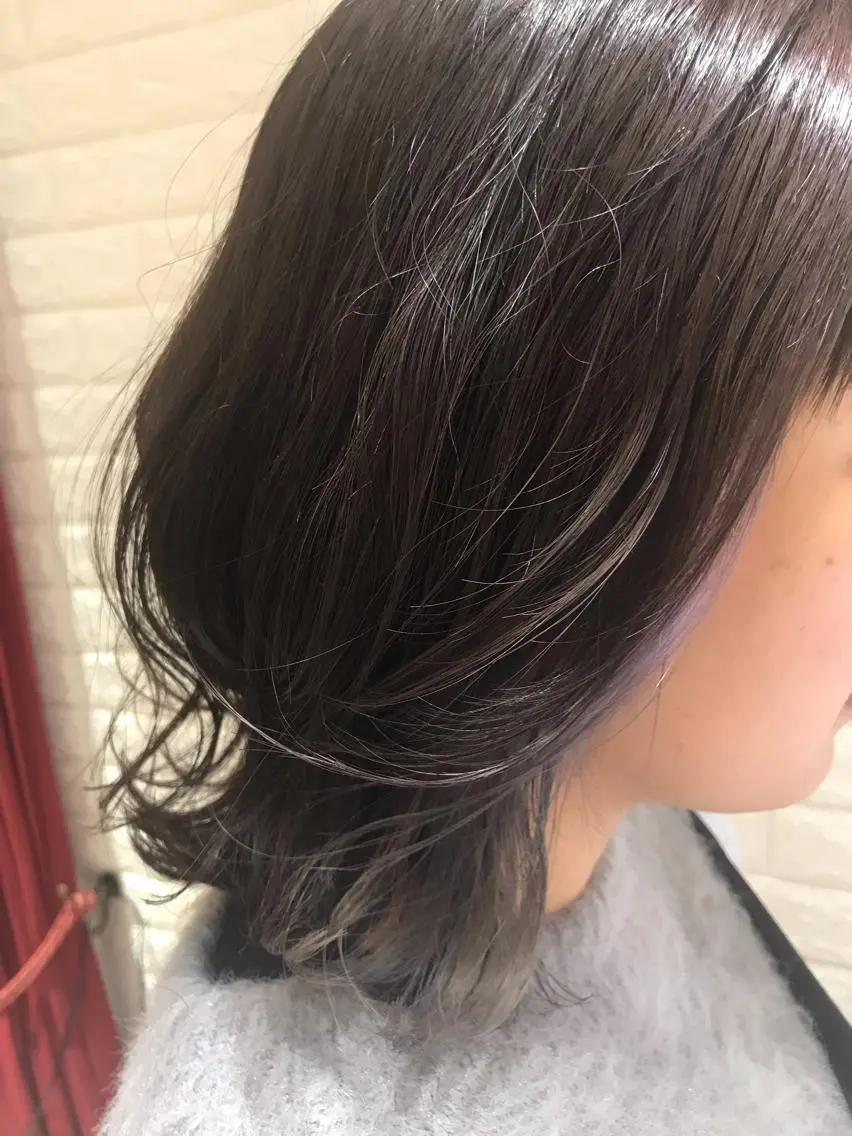 ミディアム カラー パーマ ご新規様限定 透明感カラーKANAのヘアスタイル