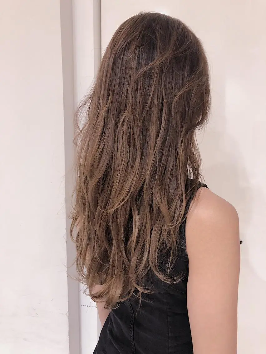 ロング カラー パーマ ヘアアレンジ 似合わせ×レイヤー× 髪質改善×t.yのヘアスタイル