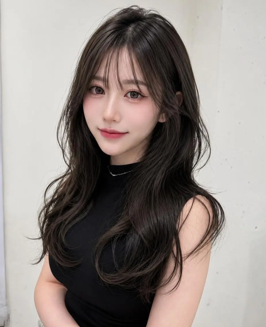 ロング カラー むら 結菜のヘアスタイル