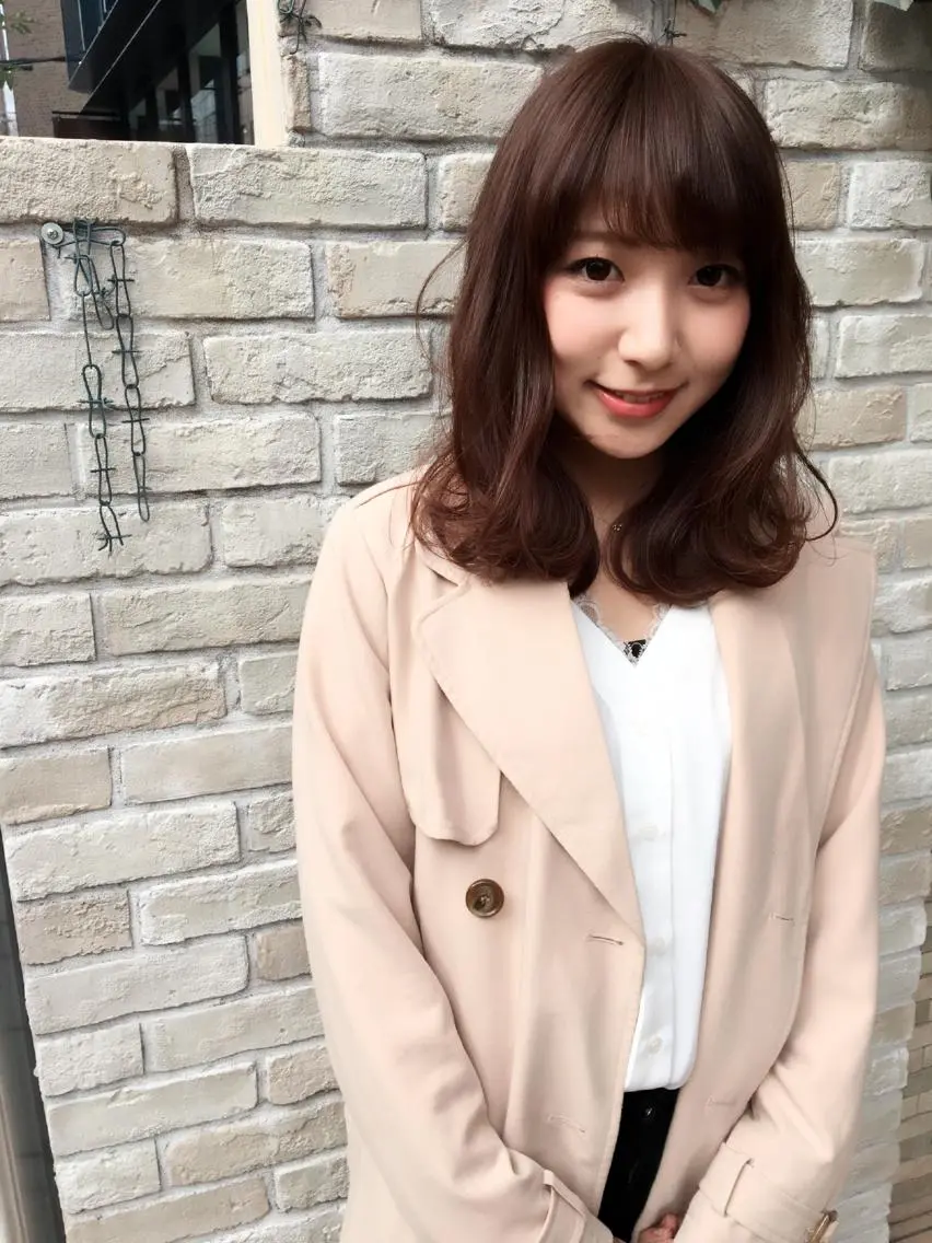 ミディアム カラー 外ハネヘア Beach 代表 KENTAのヘアスタイル