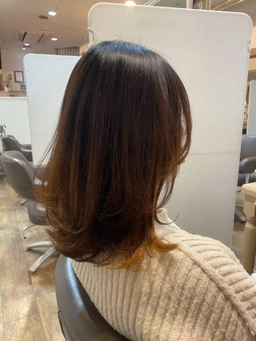 ロング レイヤーカット 長嶋 花梨のヘアスタイル