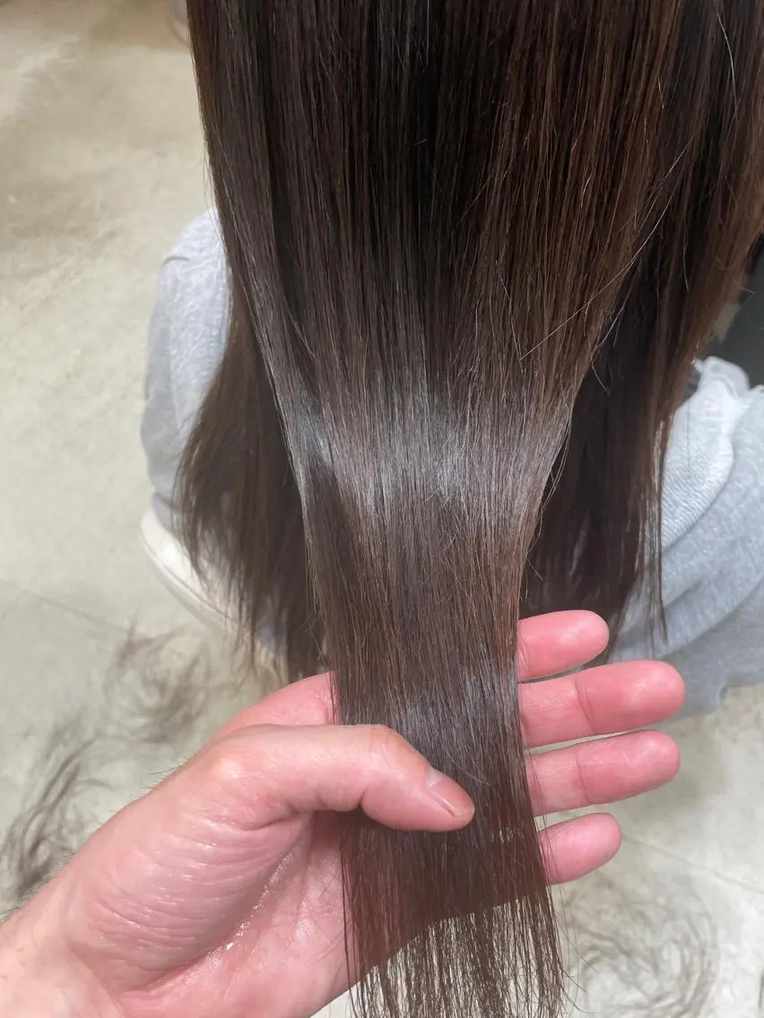 ロング カット ヘアカラー 縮毛矯正 le. pidorgeのヘアスタイル