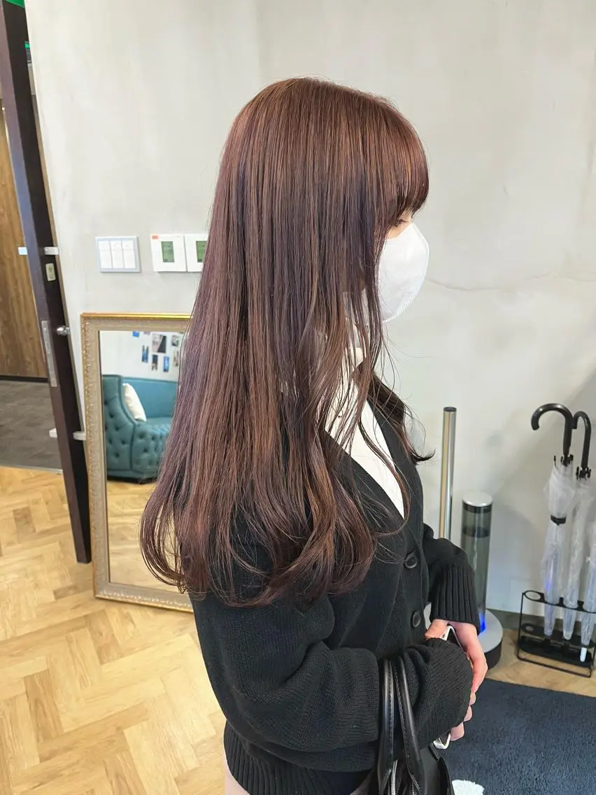 ロング カラー ベージュカラー ブリーチ ラベンダーカラー ena/ブリーチなし 透明感・レイヤー🎀のヘアスタイル