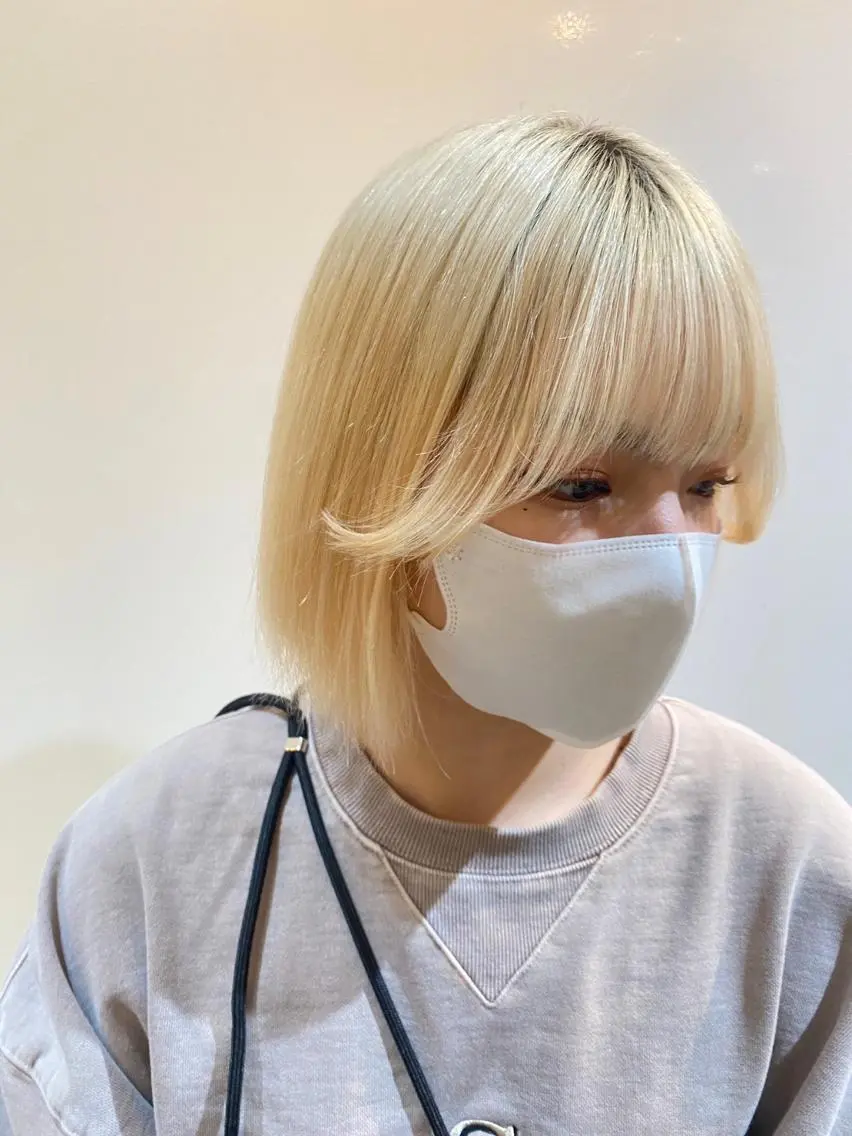 ロング ヘアアレンジ パーマ カラー アディクシーカラー アッシュ バレイヤージュ ミストバング ブリーチ 初めでも安心🌟 newi町田✂のヘアスタイル