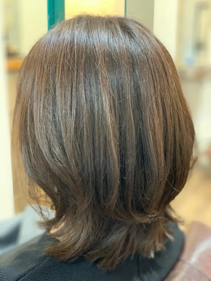 ミディアム カット ヘアカラー トリートメント 前井 正人のヘアスタイル