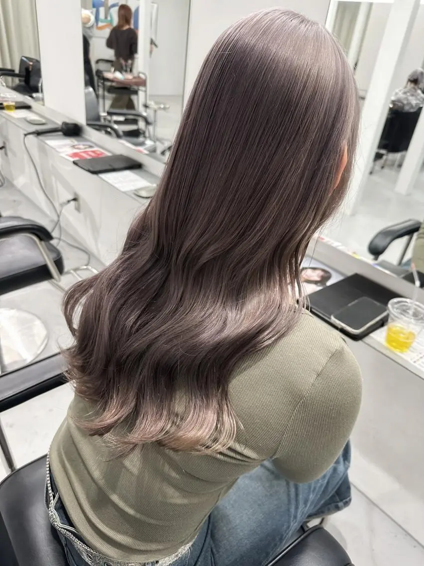 ロング ヘアカラー トリートメント ベージュカラー/ 新潟/万代/なお🎀のヘアスタイル