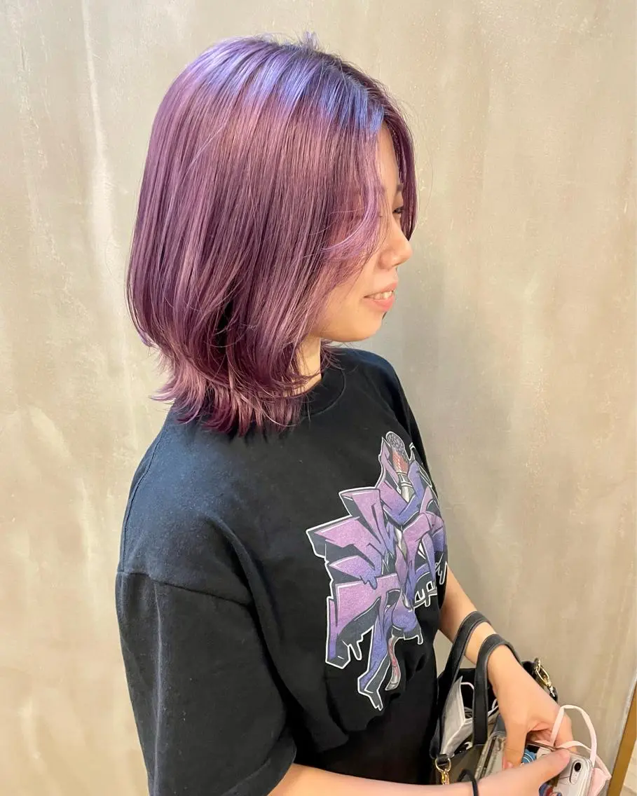 ミディアム カラー パーマ ヘアアレンジ メンズ キッズ ネイル マツエク・マツパ アイブロウ グレージュ カット ヘアカラー トリートメント tatsumi/ボブ ウルフ/レイヤーのヘアスタイル