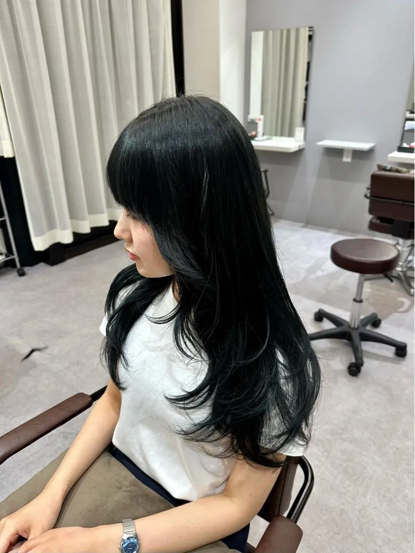 ロング 髪質改善 韓国風ヘア レイヤーカット 小顔カット 縮毛矯正 カット ヘアカラー トリートメント 韓国風✨髪質改善✨ 縮毛矯正✨松浦知奈美のヘアスタイル