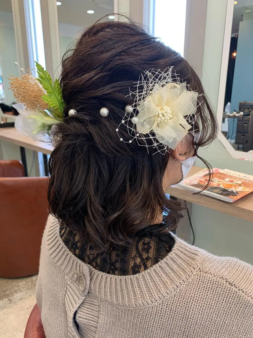 ミディアム おせ ちさとのヘアスタイル