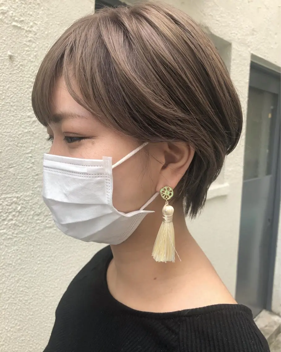 ショート カラー カット ヘアカラー 岡本 一平のヘアスタイル