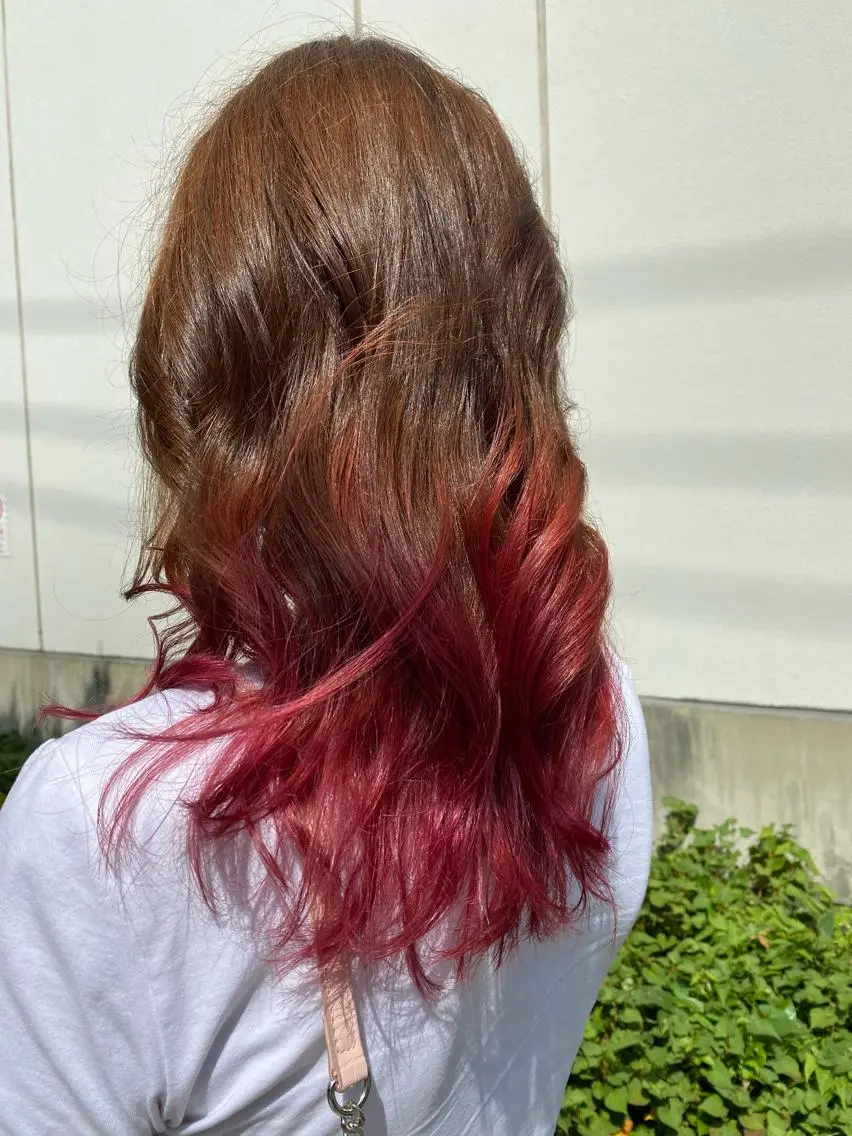 セミロング カラー セミロングパーマ ハイライトカラー ハイトーンカラー ハイライト ウルフカット GAKU/仙台/ メンズ/ブリーチのヘアスタイル