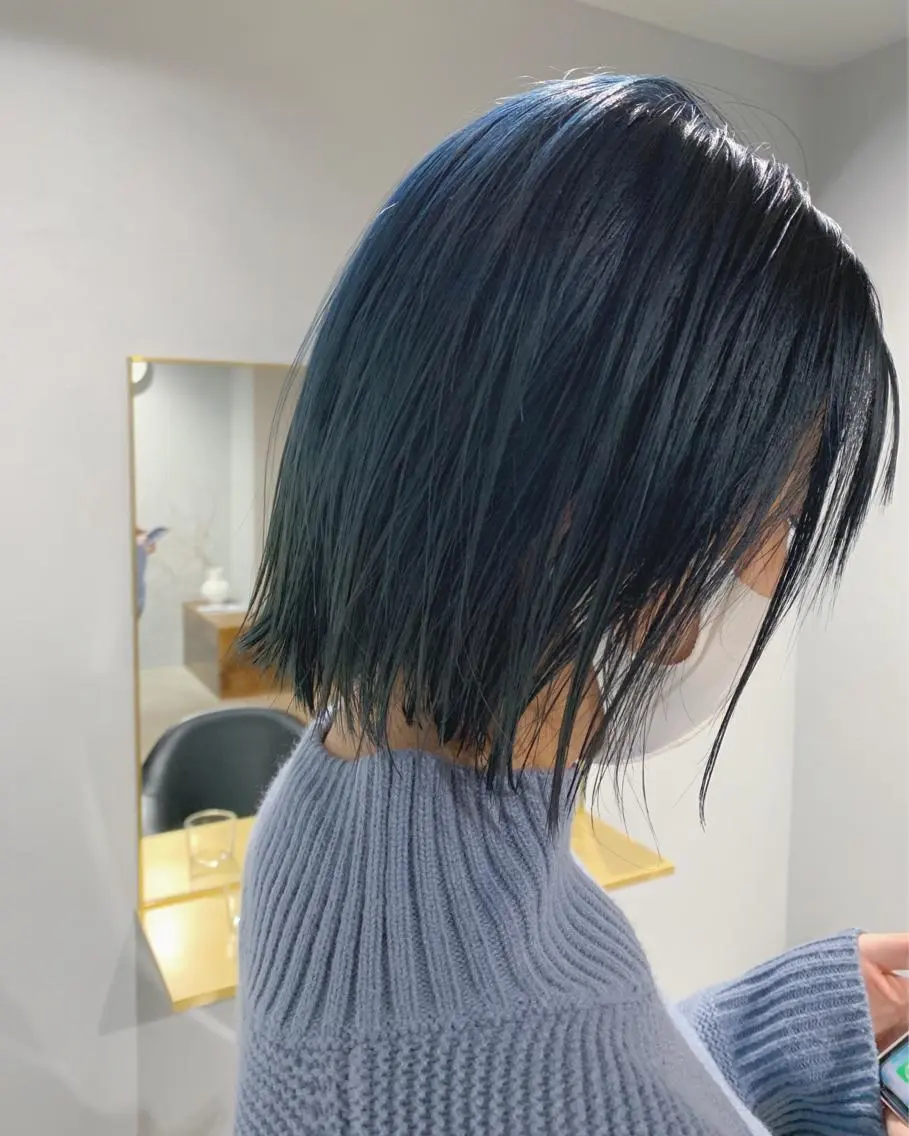 ミディアム カラー ボブパーマコテ巻き風 パーマNo1深江秀平のヘアスタイル