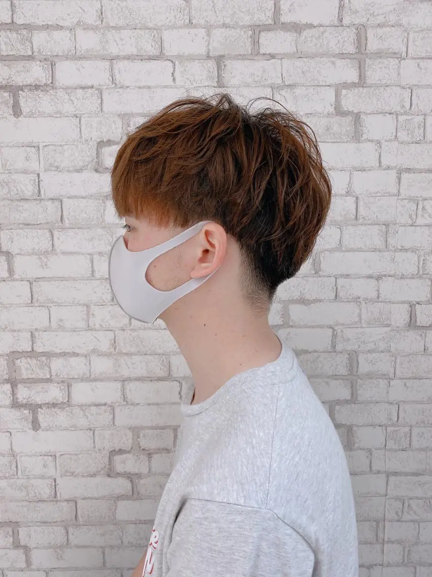 ショート カラー ヘアアレンジ メンズ カット ヘアカラー ブリーチなし艶カラー 東家のヘアスタイル
