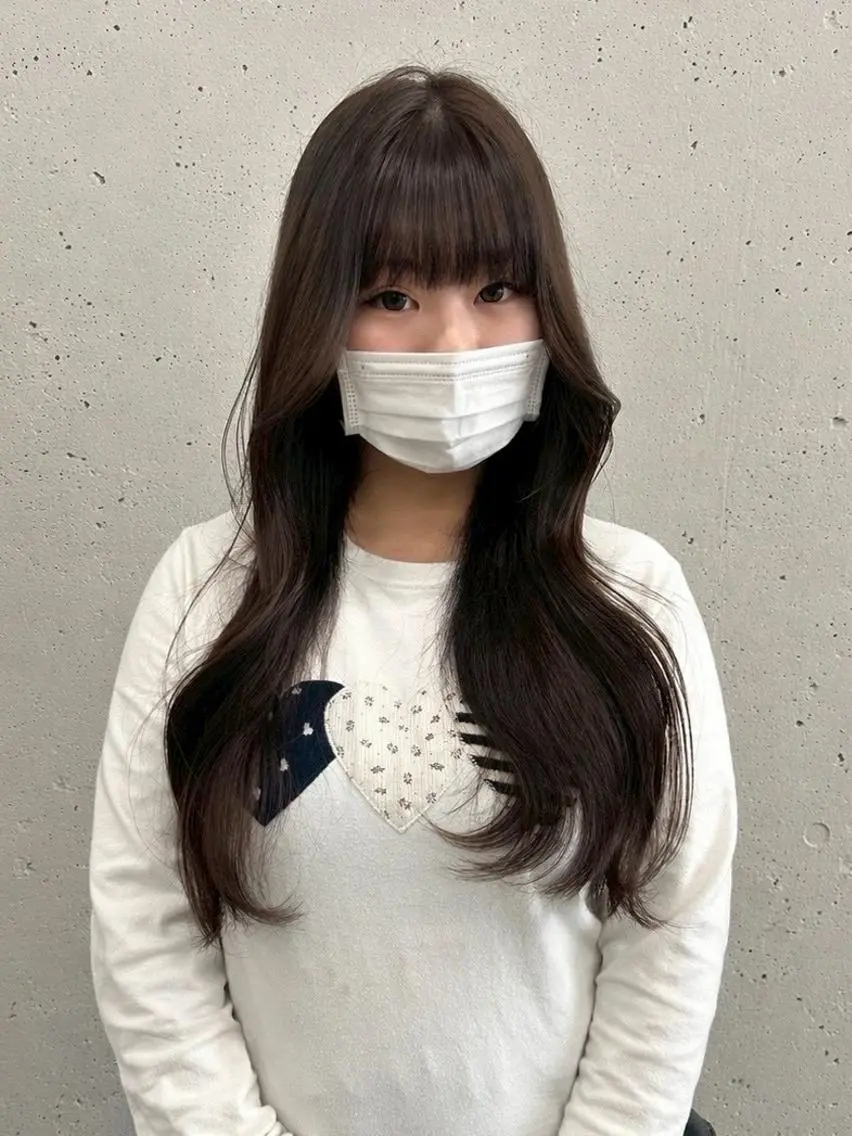 カラー セミロング ブリーチ ブラウンカラー 透明感カラー ブリーチなしカラー 透明感、柔らかカラー ♡トレンドカラー♡のヘアスタイル