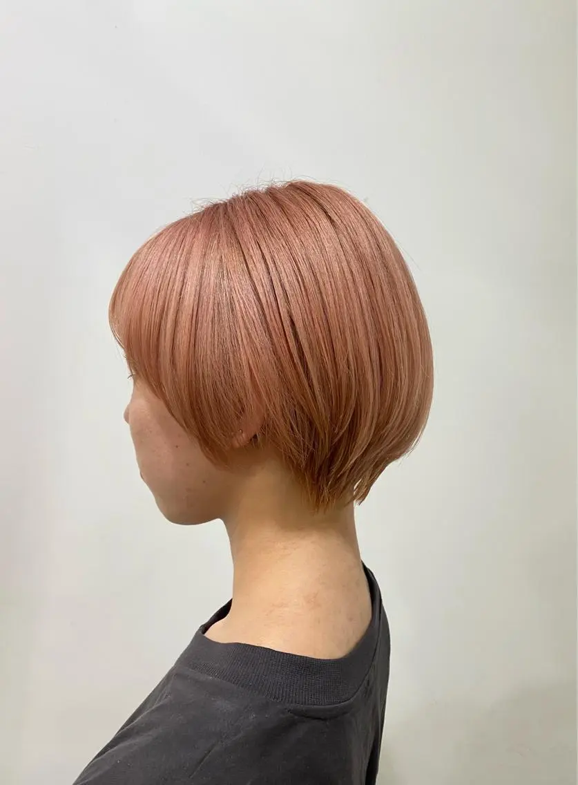 ショート カラー カット ヘアカラー たなか もえなのヘアスタイル
