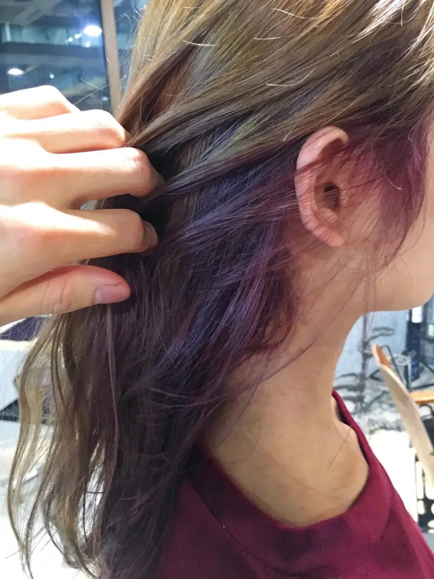 ロング カラー ベージュカラー ブリーチ インナーカラー ラベンダーカラー ミルクティーベージュ 代表 中島貴志のヘアスタイル
