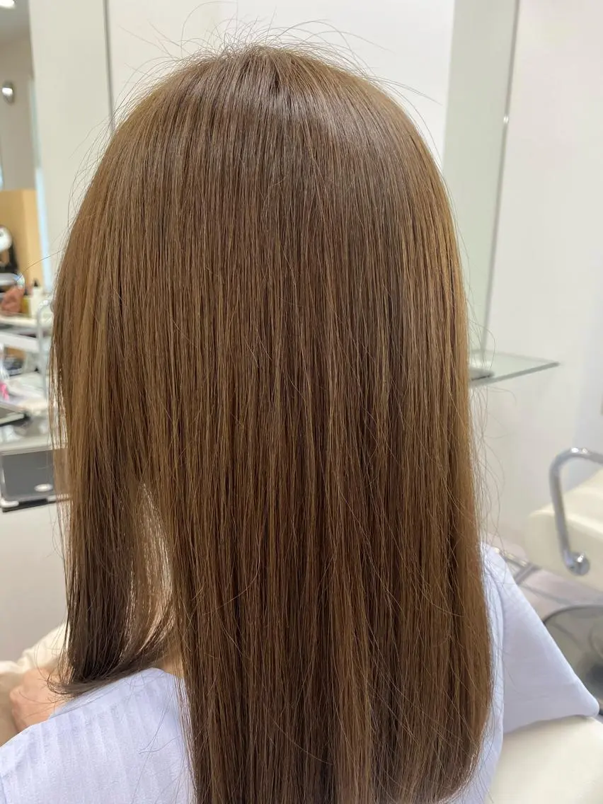 セミロング カット 縮毛矯正 N° Elune MIYUUのヘアスタイル