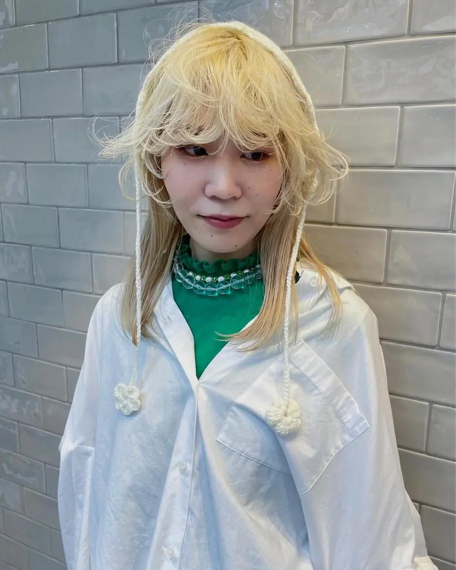 ミディアム カラー カット ヘアカラー トリートメント ブリーチ🫴 ボブ✍️レイヤーのヘアスタイル
