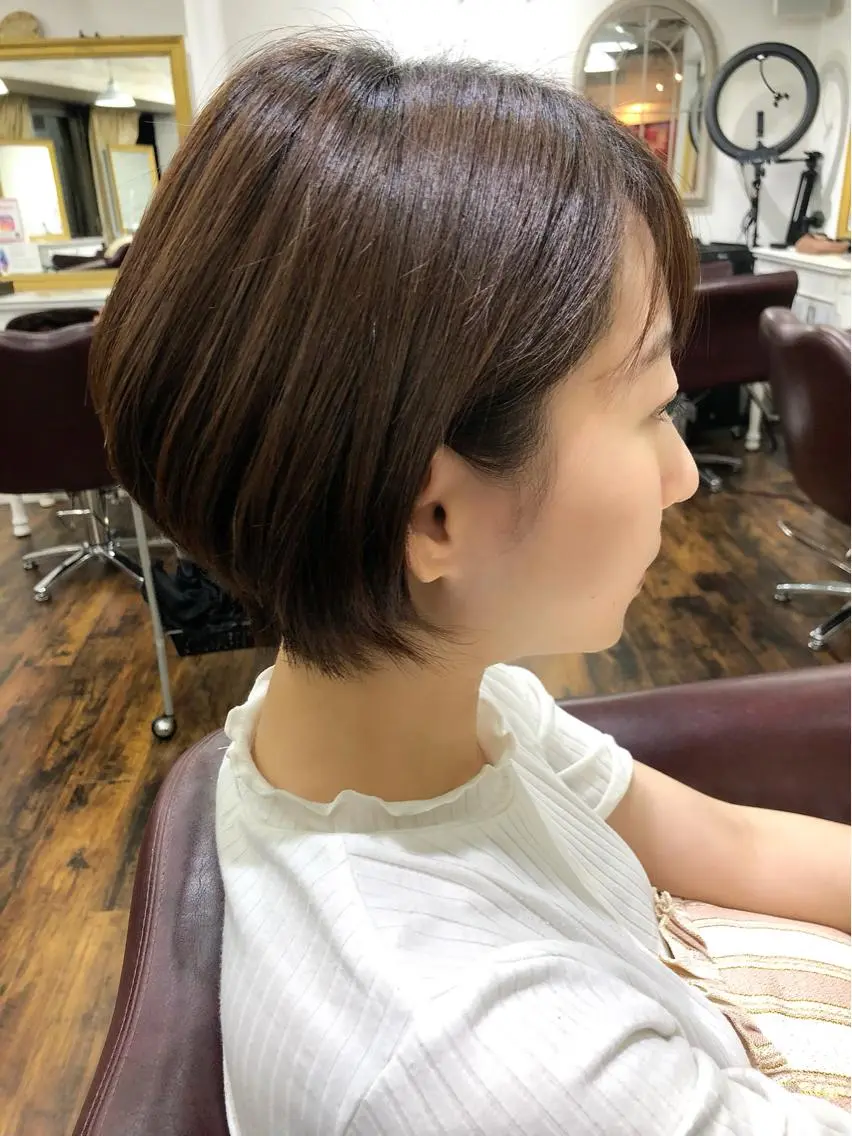 ショート ボブ 白髪ぼかし大人メンズ 根本零のヘアスタイル