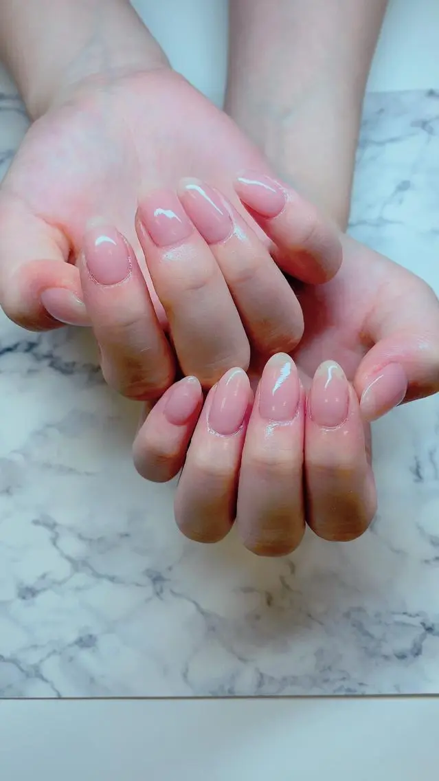 カラー ネイル ピンクカラー オフィスネイル ピンク ハンドネイル Nail_by N1のネイルデザイン