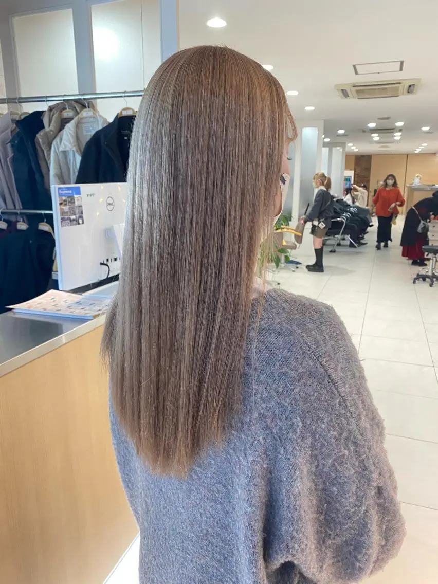 ロング カラー ベージュカラー ブリーチ ケアブリーチ 透明感カラー ホワイトベージュ ハイトーン/メンズ 水野翔太のヘアスタイル