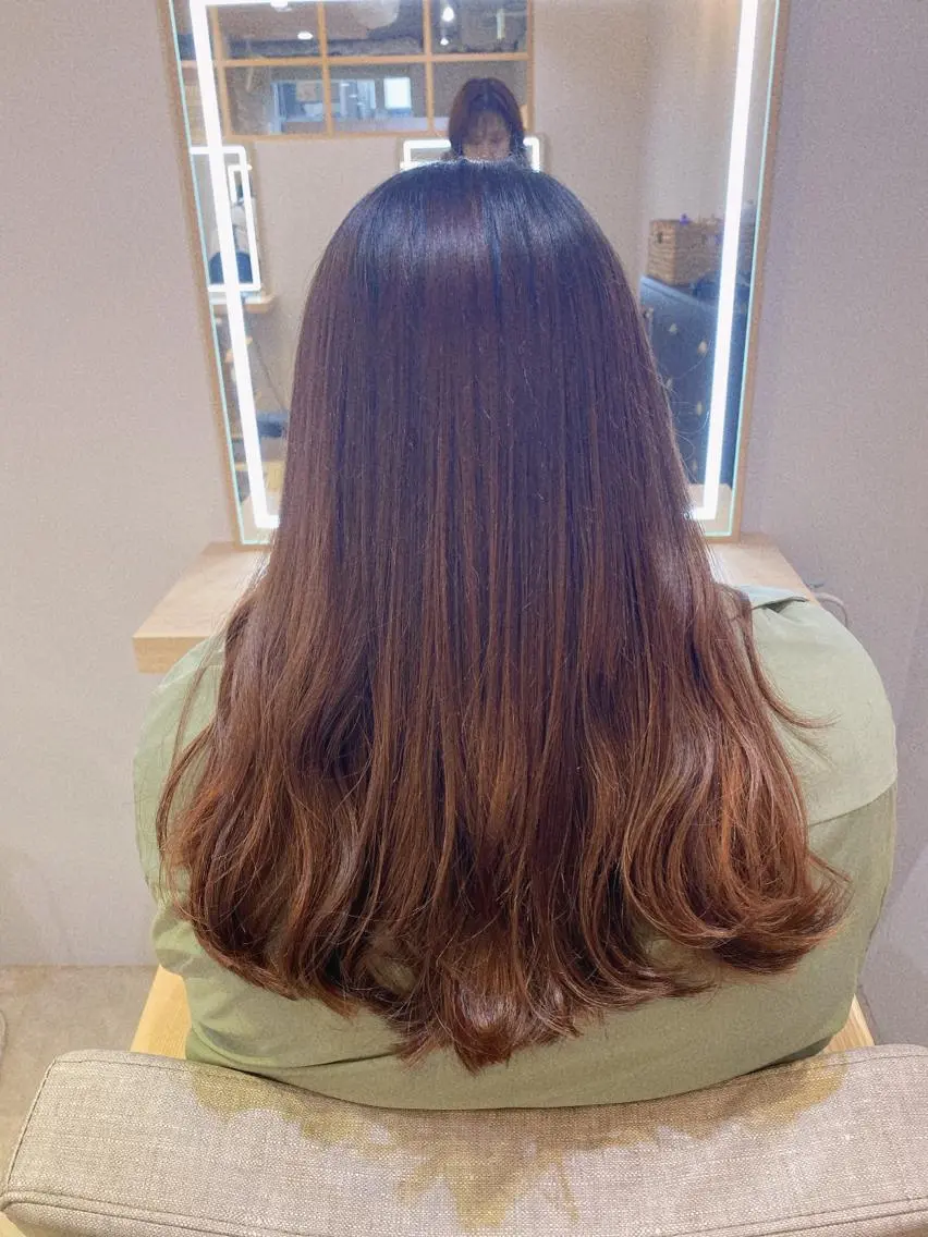 ロング カラー パーマ 🫧 ハシヅメのヘアスタイル