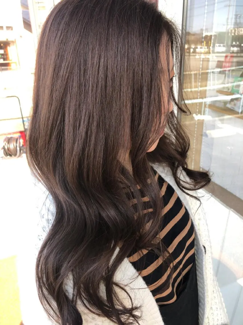 ロング カラー ブリーチ ブリーチなしカラー カット ヘアカラー トリートメント エクステ/プルエク/ rita/フルヤマのヘアスタイル