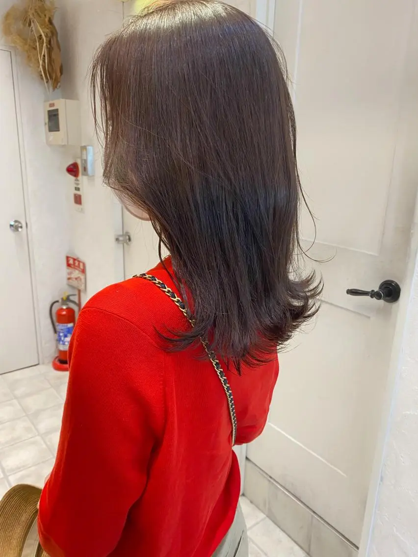 セミロング カラー ベージュカラー グレージュ ラベンダーカラー ラベンダーグレージュ ラベンダーベージュ 🌟アレンジが似合う カラー🌟Rumiのヘアスタイル